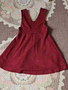 Zara Red and Black Houndstooth Kids Dress